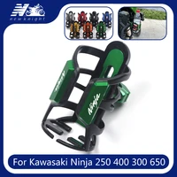for kawasaki ninja 250 400 300 650 1000 motorcycle accessories cnc aluminum beverage water bottle drink thermos cup holder
