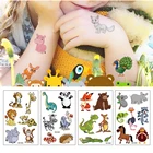 Временные тату-наклейки для детей, животные, кролик, жираф, Бабочка, Русалка, море, Мультяшные водонепроницаемые маленькие искусственные татуировки для боди-арта