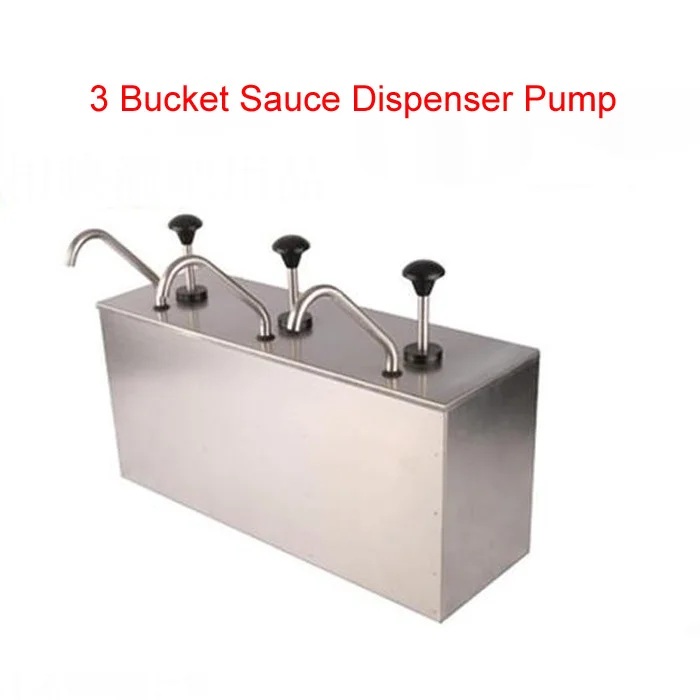 3 ведро диспенсер для соусов насос Squeeze приправа распределяя Нержавеющая сталь
