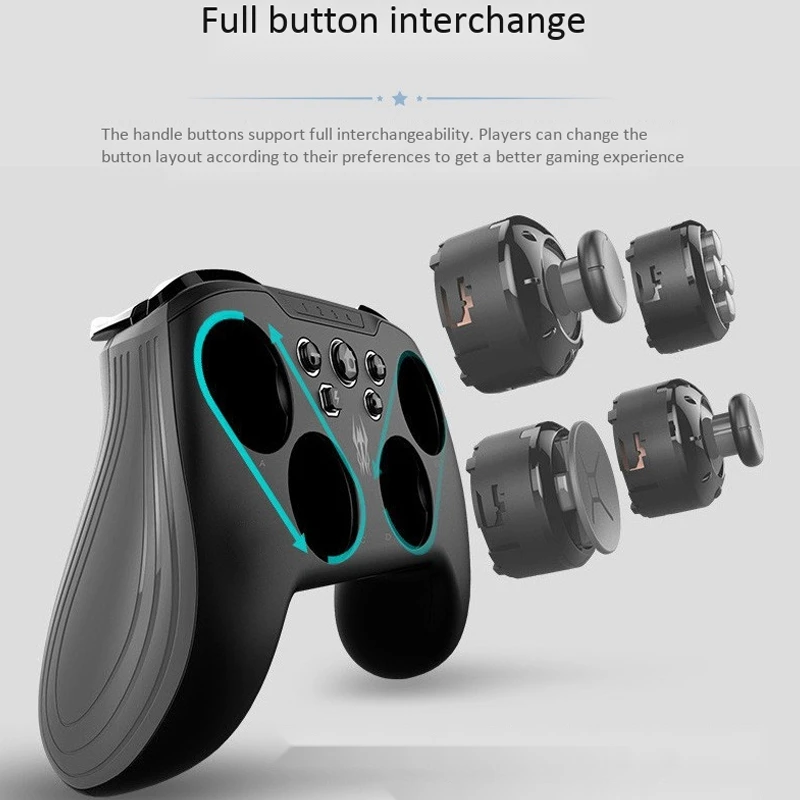 

Wireless Gamepad Bluetooth Game Controller for PC/Switch Built-in 6-Axis Somatosensory Gyroscope 650Mah