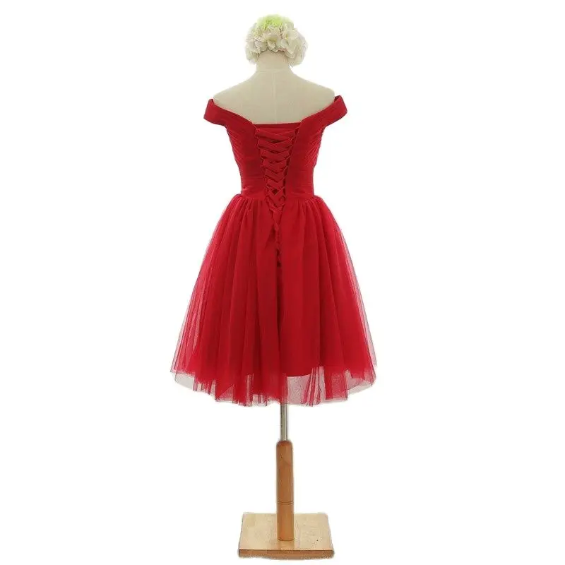 Женское вечернее платье длинное красное с коротким рукавом для выпускного