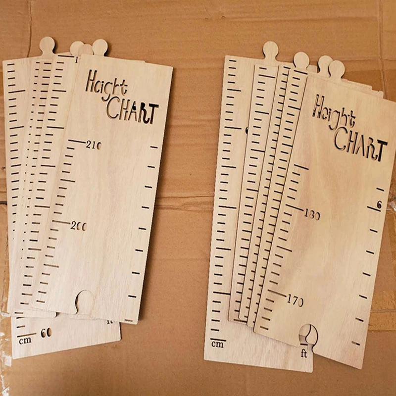 

60-210CM Nordic Style Wood Height Growth Chart Height Ruler Kids Children's Room Hanging Ruler Wall Decorations Baby Photo Props