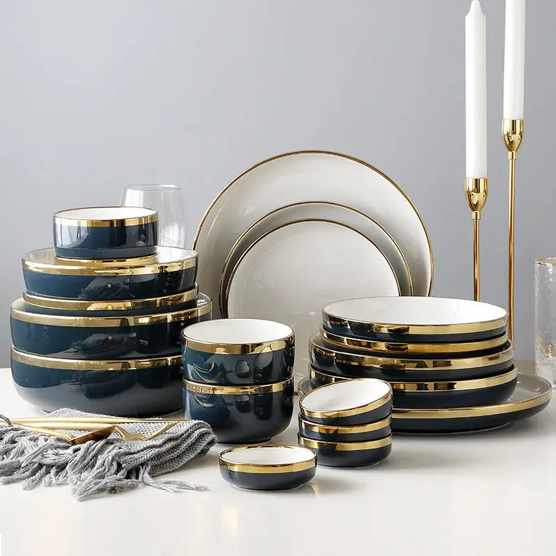 

Dishes set Duke household creative chopsticks bowl plate combination luxury Phnom Penh ceramic tableware