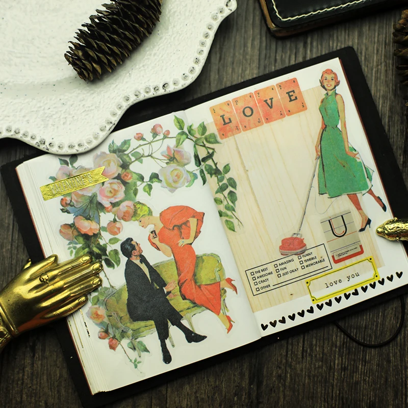 40 шт. бумажные наклейки большого размера с изображением растений серной кислоты