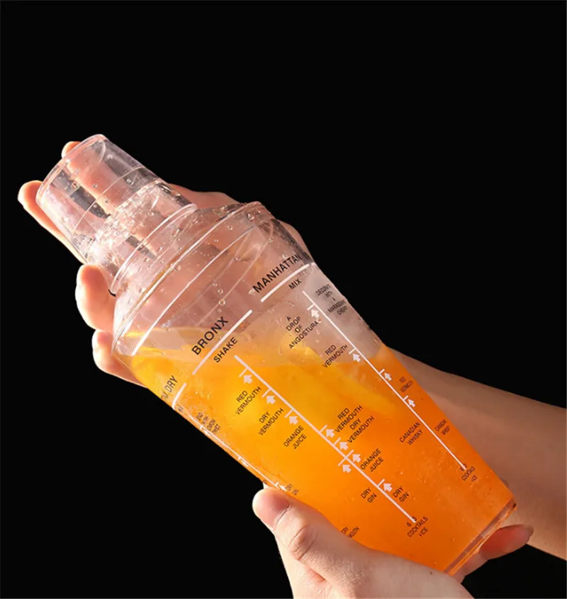 Акриловая мерная чашка коктейльный шейкер Бостонский стиль мерный Миксер для