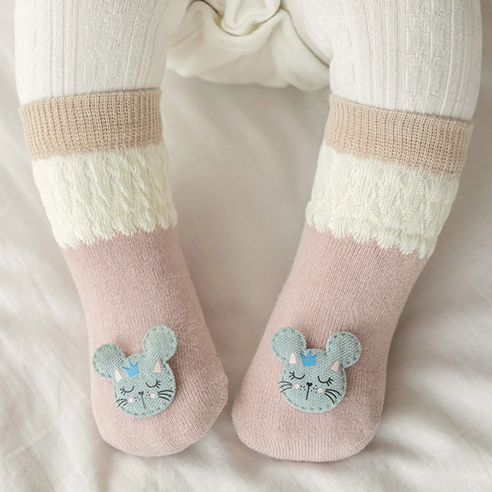 

baby socks Kids Infant Baby Boys Girls Breathable Cartoon Mouse Print Anti-Slip Socks