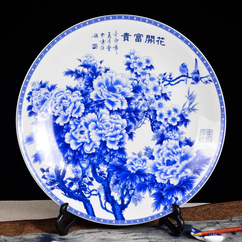 Декоративная подвесная тарелка Jingdezhen китайская гостиная винный шкаф крыльцо