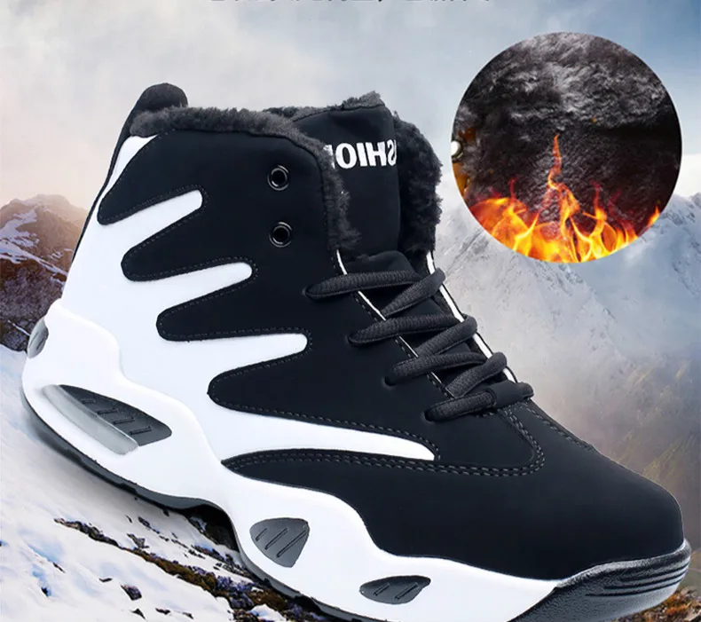 Shoes Men Sneakers Plush Warm Snow Boots Men Boots Fashion Hip Hop Shoes Men Sneakers Casual Shoes tenis masculino adulto AODLEE