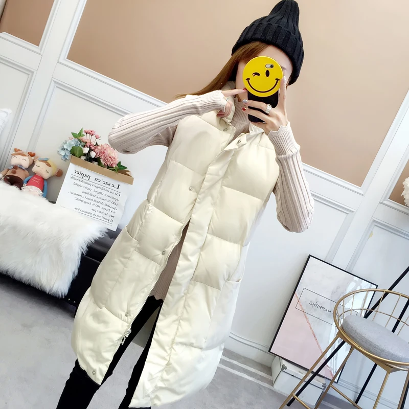 Women Vest Winter Jacket Pocket Coat Warm Casual Cotton Padded Female Slim Sleeveless Waistcoat | Женская одежда