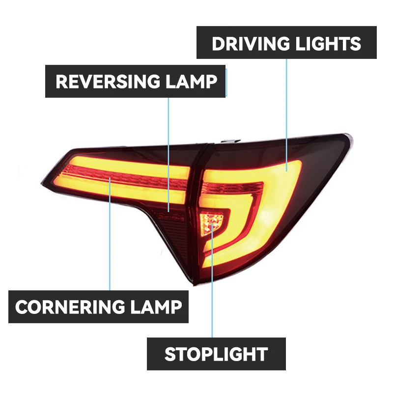 Стайлинг автомобиля задсветильник фонарь дневного света s 2014-2020 Vezel LED задний HRV