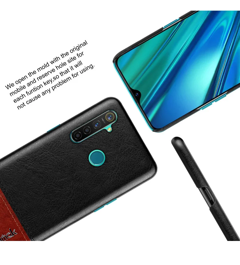 Realme 5Pro защитный чехол iMAK лаконичная кожа для Funda Oppo Realme 5 Pro чехол задняя крышка Realme5 Pro Real Me Роскошный чехол