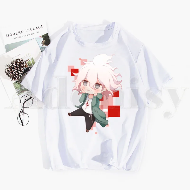 Футболка Nagito Komaeda с аниме Человек удачи данганронпа топы в стиле хип хоп для