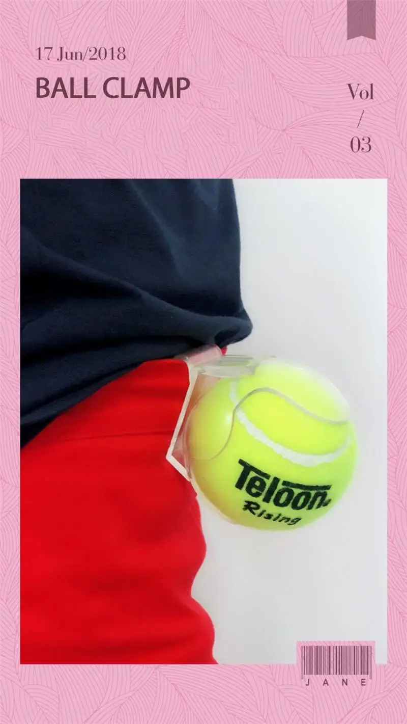 

Professional Tennis Ball Clip Tennis Ball Holder Waist Clip Transparent tennis Holds Training Equipment Tennis Ball Accessories