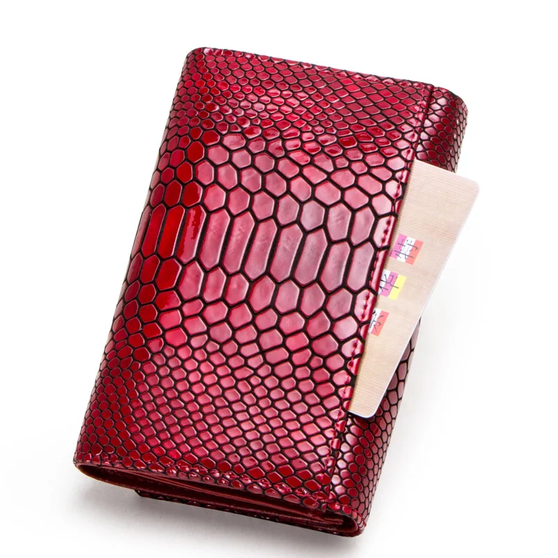 Женская RFID Блокировка большой емкости роскошный вощеный из натуральной коровьей