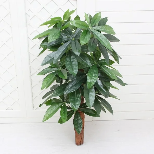 90CM Artificial Tree Real Touch Plastic Rich Money Fake without Pot for Home Garden Decoration Large Plants | Дом и сад