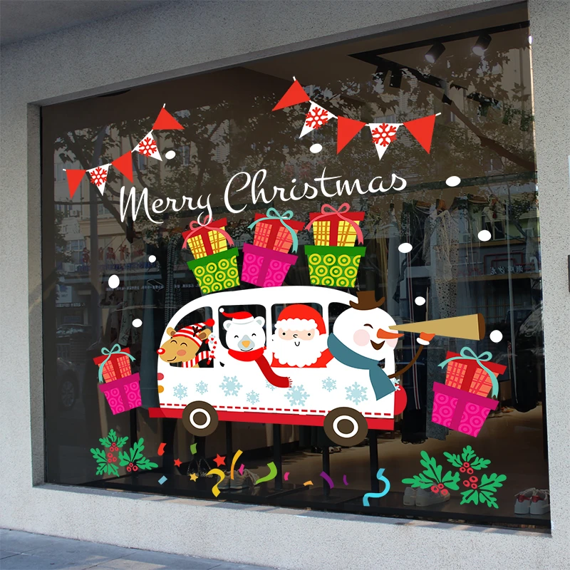 Рождество статический стикер стекло цветок статического никаких следов Mall