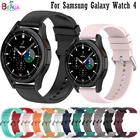 Ремешок силиконовый для наручных часов, браслет для Samsung Galaxy Watch 4 44 мм 40 ммGalaxy Watch 4 Classic 42 мм 46 мм, 20 22 мм