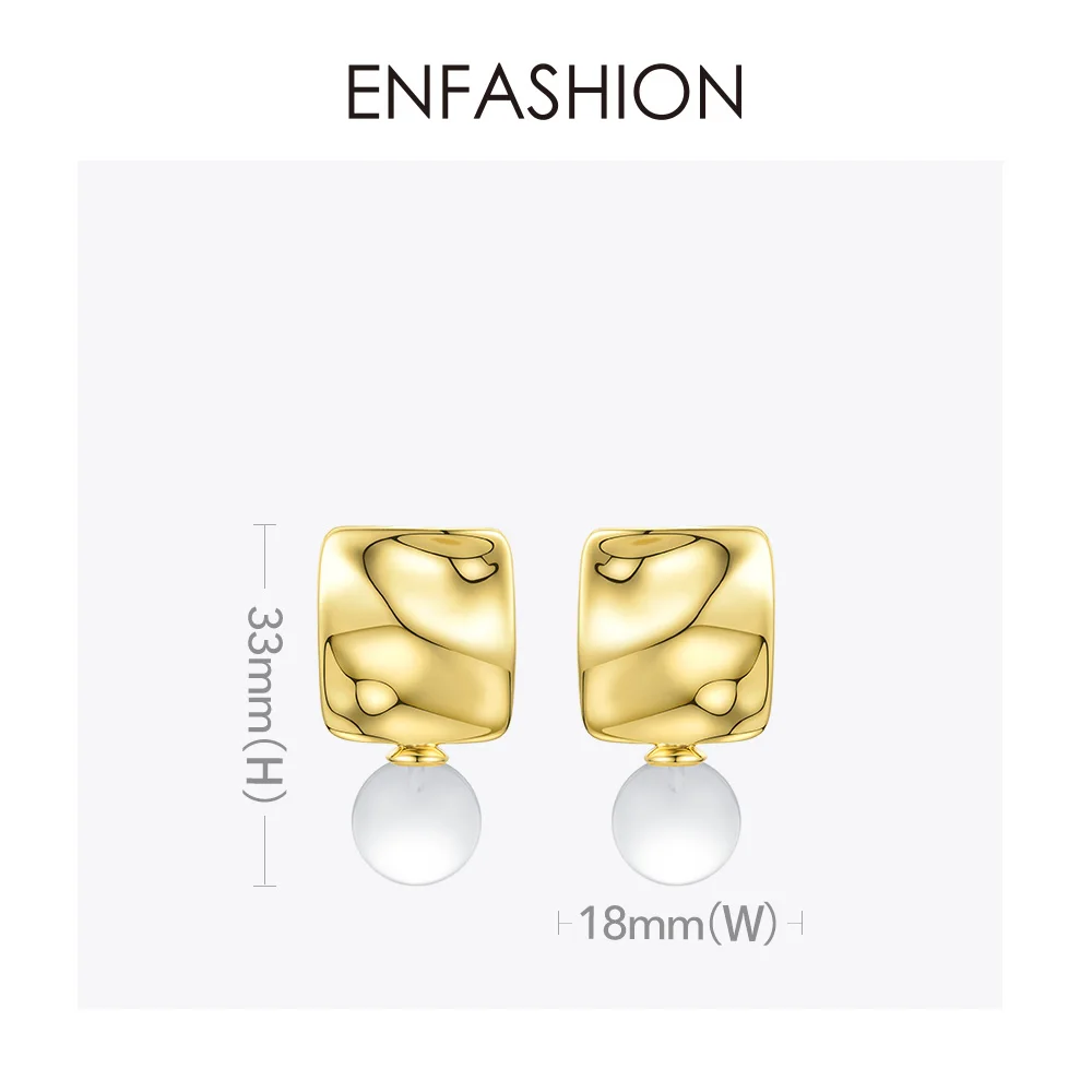 ENFASHION капли воды форма Кристалл Висячие серьги для женщин милые геометрические висячие серьги, ювелирные изделия Kolczyki EC191064