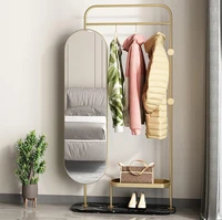 floor to floor rotating full body fitting mirror multifunctional coat rack integrated marble household dressing mirror