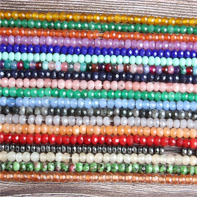 

Natural stone jewelry multicolor faceted expected Abacus bead spacers Loose Beads DIY bracelet necklace ear stud Accessories