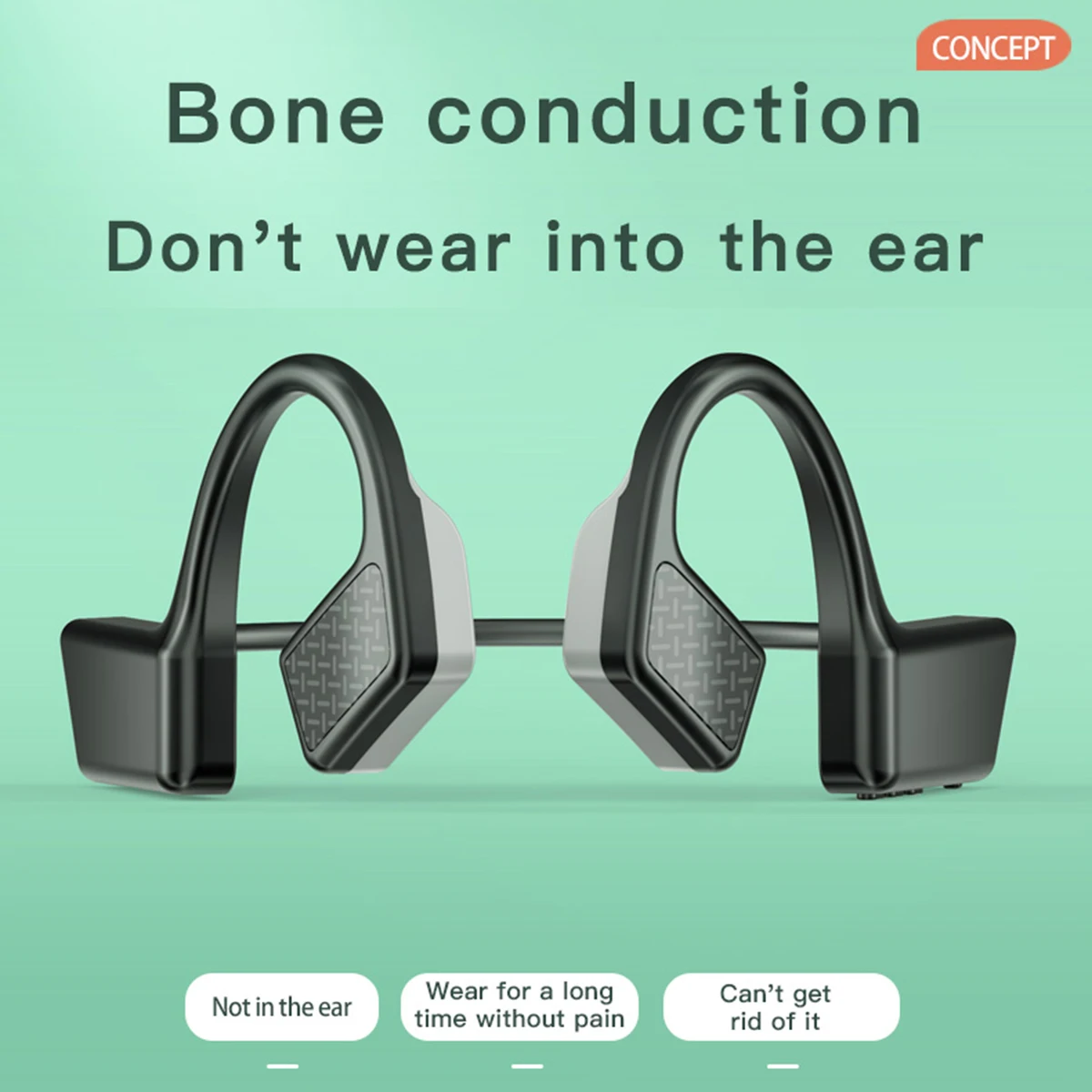 Bluetooth-compatible 5.0 Wireless Headphones Bone Conduction Earphone Outdoor Sport Headset with Microphone Handsfree Headsets |