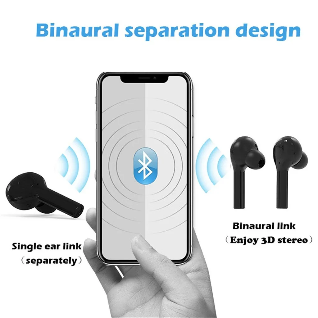 Bluetooth наушники беспроводные I7 I7s TWS спортивные гарнитура с микрофоном для