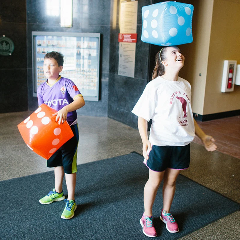 6 шт. надувные пляжные шарики случайные цвета кубики в горошек Детские уличные