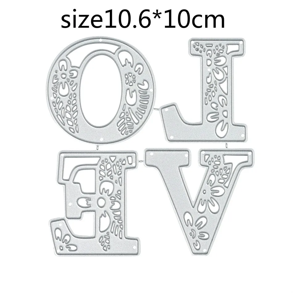 

5cm love letter flower Metal Cutting Dies Stencils For DIY Scrapbook Paper Card Decorative Craft Embossing Die Cuts