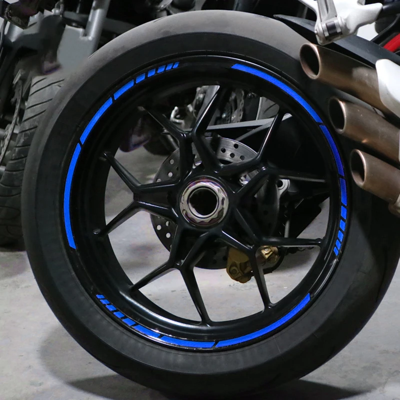 

5 Colors Car Styling Strips Reflective Motocross Bike Motorcycle Wheel Stickers and Decals 17/18 Inch Reflective Rim Tape