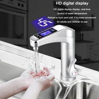 electric kitchen water heater tap instant hot faucet lcd display water heating faucet instantaneous tankless kitchen supplies