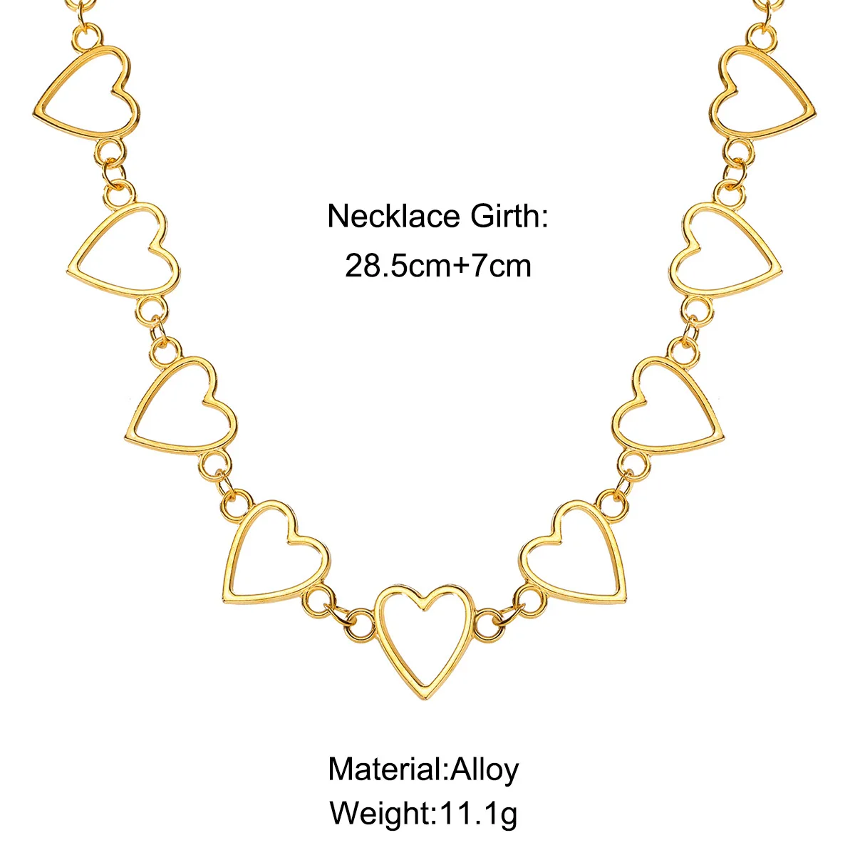 

Creative Simple Necklace for Women Korean Sweet Love Heart Choker Necklace Statement Girlfriend Gift Jewelry Collier Femme Gifts