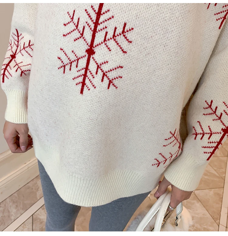 6077# Autumn Winter Large Size Loose Maternity Sweaters Thicken Pullovers Clothes for Pregnant Women Snow Pregnancy Clothing