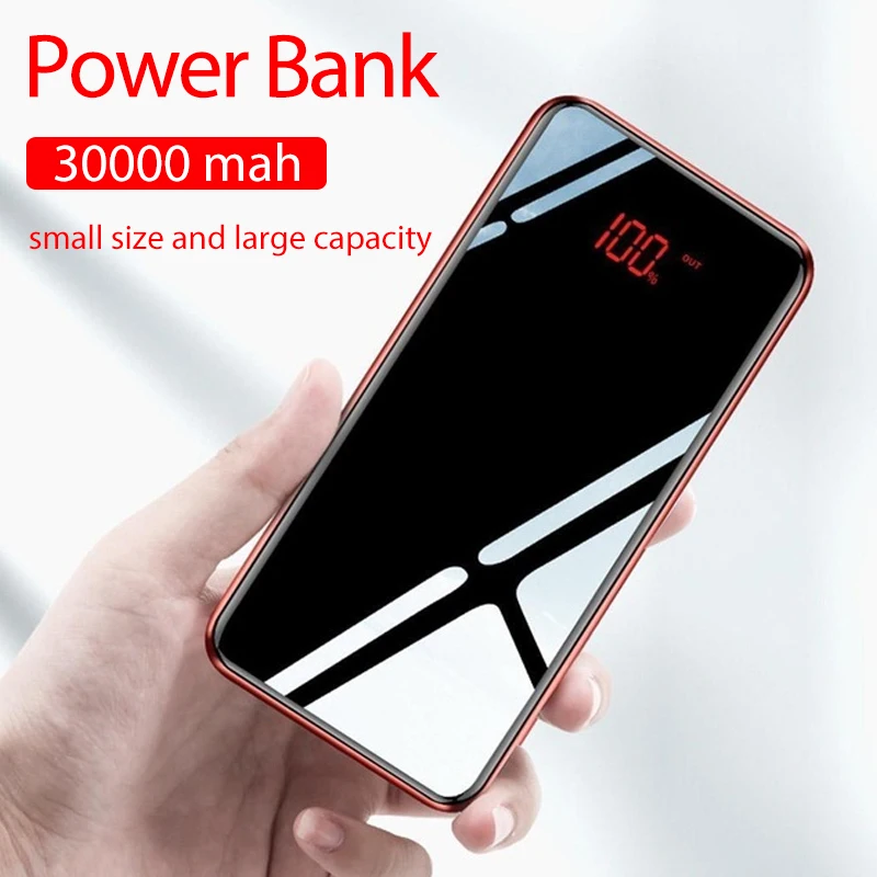 30000 мА/ч Мощность Bank внешняя Батарея повербанк двойной USB банк Портативный