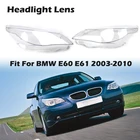 Автомобильные фары стеклянная крышка прозрачная линза абажур Подходит для BMW E60 E61 2003 - 2010 Сменные автомобильные аксессуары Поликарбонат