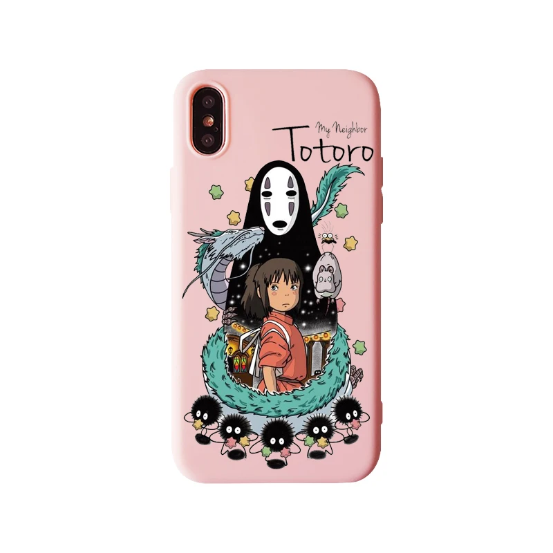 Симпатичные Мультяшные чехлы для телефонов Happy Totoro для iPhone 11 11Pro 6 6S 7 8 Plus Мягкий силиконовый чехол из ТПУ для iPhone x XS MAX XR - Цвет: TPU
