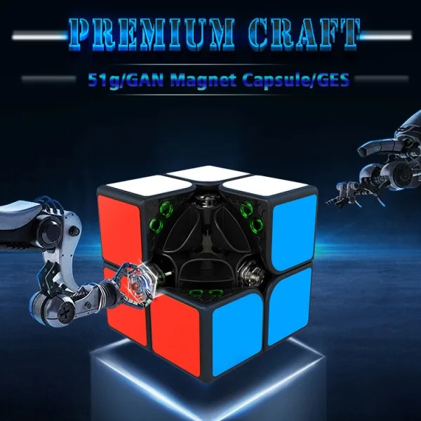 Оригинальный GAN251 M 2x2x2 Магнитный магический куб GAN 251 2x2 скоростной Magico cubo GANS