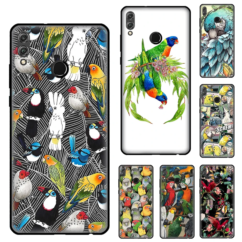 Красочные попугаи для Huawei Honor 10X Lite 8 9 10 20 8A 9A 6X 7X 8X 9X 7S 8S 9S 7C 7A 4C 6C Pro Чехол|Бамперы| |