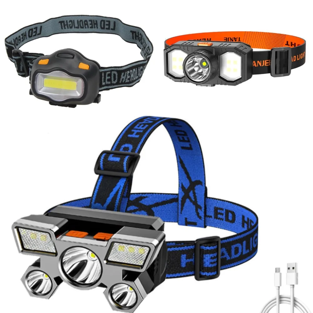 

Drop Shipping LED Headlamp USB Rechargeable Waterproof 350LM COB 1200mAh Outdoor Fishing Headlight Head Lamp for Camping