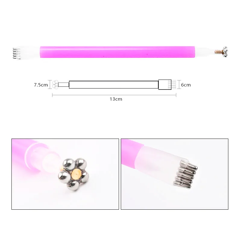 D Double Headed Nail Art Magnet Stick Cat Eyes Magnet for Nail Gel Polish 3d Line Strip Effect Strong Magnetic Pen Tools - Цвет: D