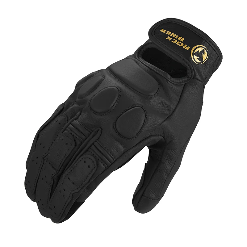 Мужские и женские мотоциклетные перчатки коричневые кожаные в стиле ретро для