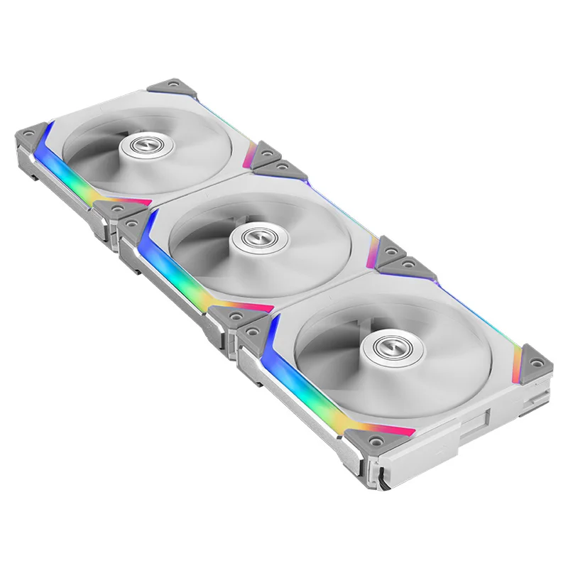 LIANLI UNI FAN SL120 беспроводной вентилятор, модульная Сращивание, контактная точка синхронизации света черного и белого цвета - изображение