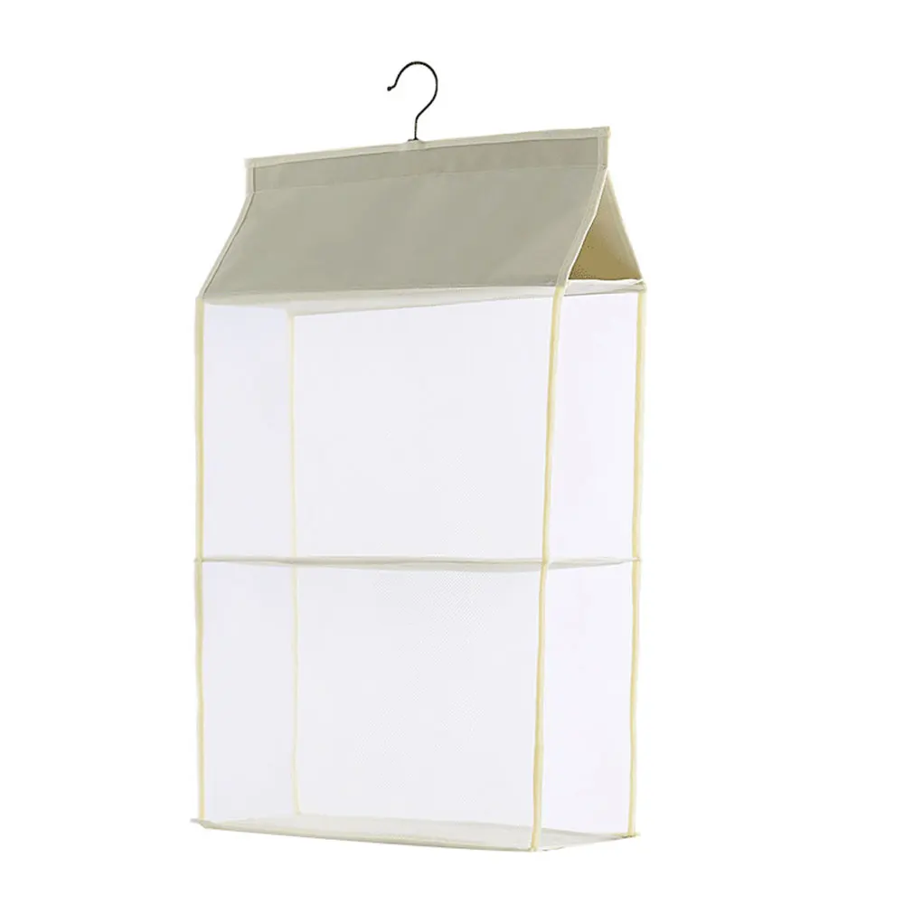 2PCS Two-layer Washable Drustproof Oxford Closet Storage Bag Wardrobe Hanging Assembled Built-in Holder With Zipper | Дом и сад