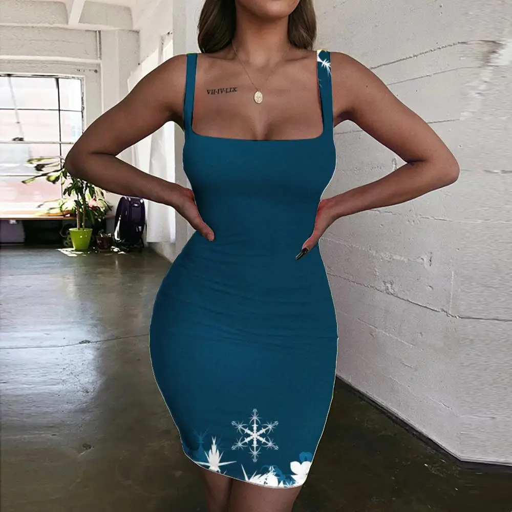 

Giyu Brand Christmas Dress Women Snowflake Bodycon Dress Creativity Vestido Sexy Harajuku Sundress Womens Clothing Mini Evening