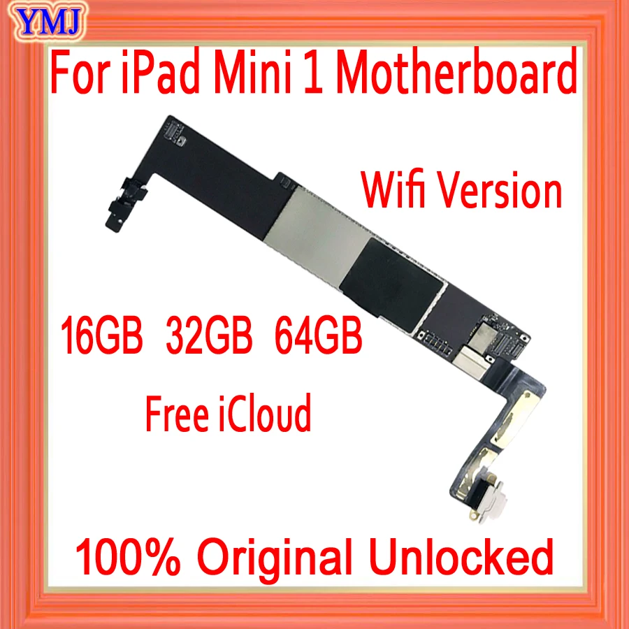 Оригинальная разблокированная материнская плата 16 Гб/32 ГБ/64 ГБ для ipad mini 1 Wifi и +