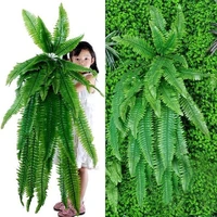 hanging plants artificial greenery hanging fern grass plants green wall plant silk artificial hedge plants large