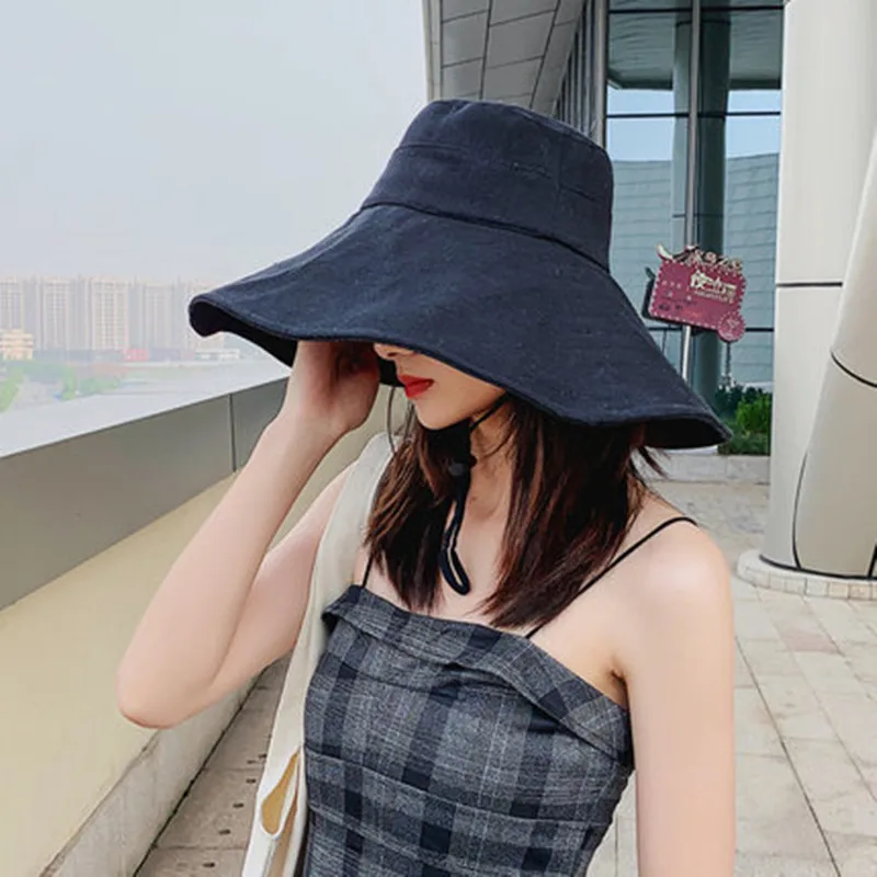 

Sunshade Cap Female Sunscreen Ultraviolet Large Rim Shade Japanese Fisherman's Cap Summer Cap Eaves Thin