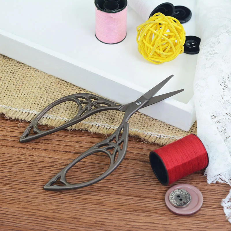 ZOTOONE Нержавеющая Сталь европейские винтажные ножницы Античные цветочные швейные