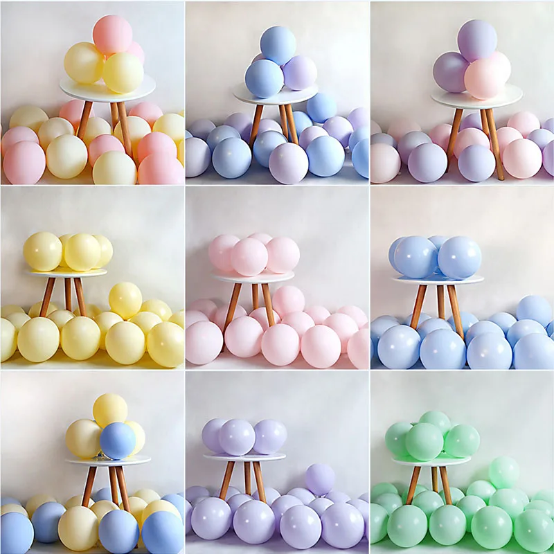 

20pcs Macaron Balloon Wedding Decoration Baby Shower Boy Girl Decor Adult Bachelorette Party Birthday Diy Table Supplies