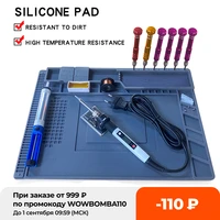s 160 silicone pad desk platform 45x30cm for soldering station iron phone pc repair mat magnetic heat insulation no lead