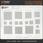 Многофункциональный Универсальный трафарет AMAOE для реболлинга BGA, трафарет для параллельного отверстия 0,3 0,35 0,4 0,45 мм, отверстие 45 градусов, невыровненное отверстие